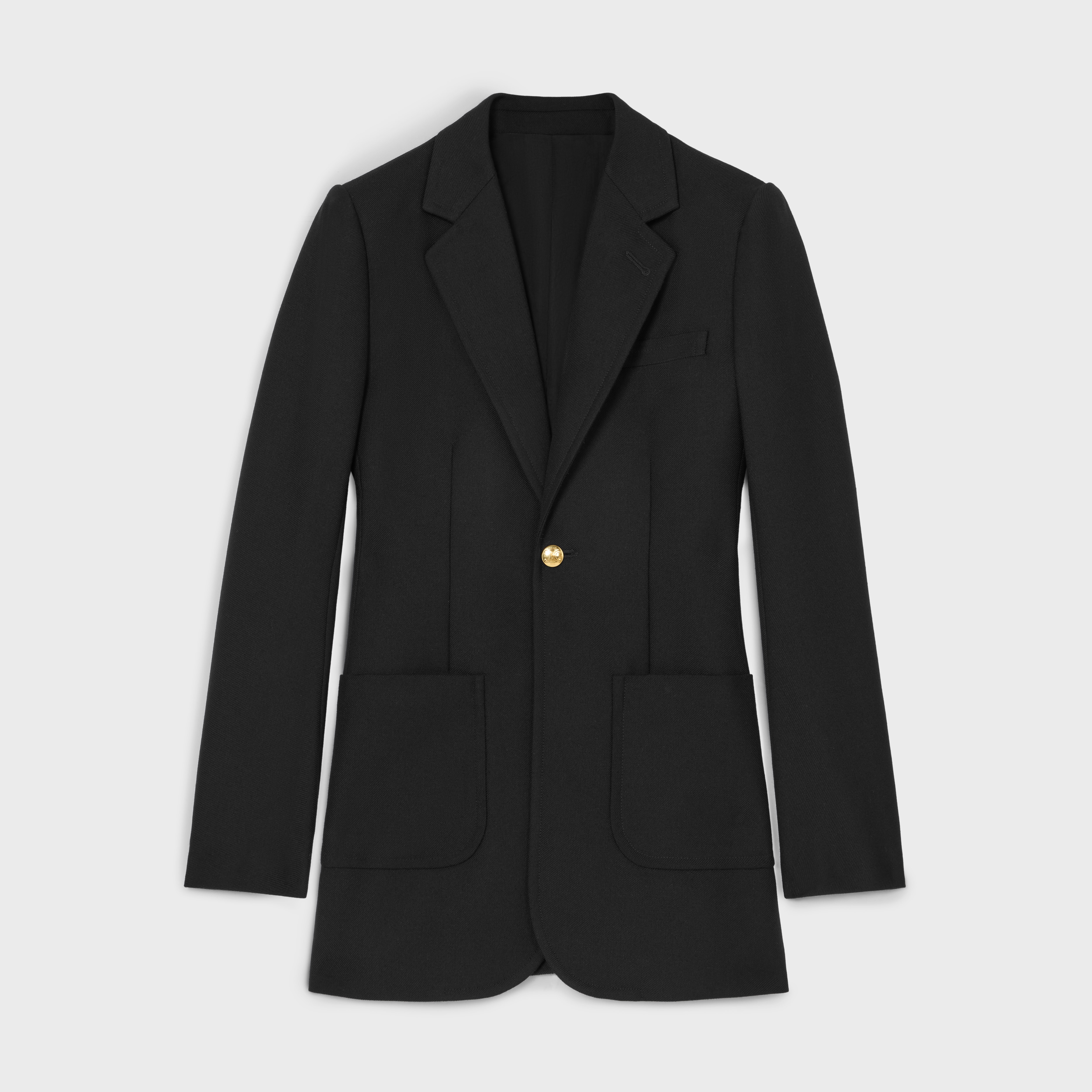 OLIVIA JACKET IN MOHAIR WOOL - BLACK | CELINE